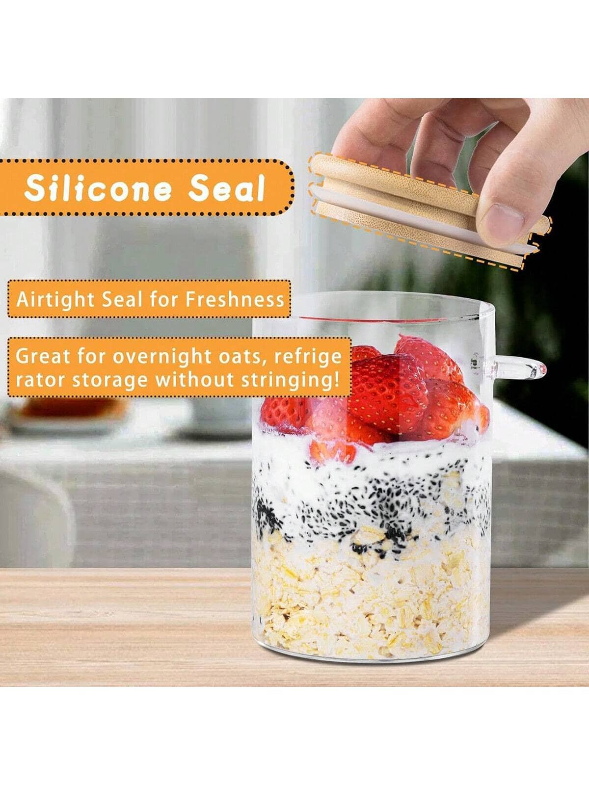 4개 세트 오버나이트 오트밀 용기, 현대적인 디자인의  - Meal Prep Yogurt Parfait 리뷰 및 가격