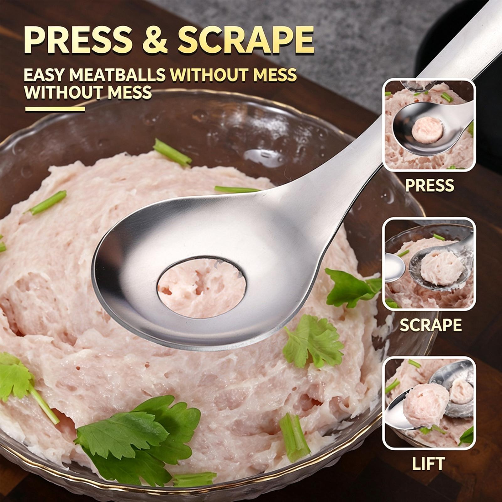 2개 세트의 미트볼 제조 도구, 구멍이 있는 논스틱 재 - Meal Prep Pork 리뷰 및 가격