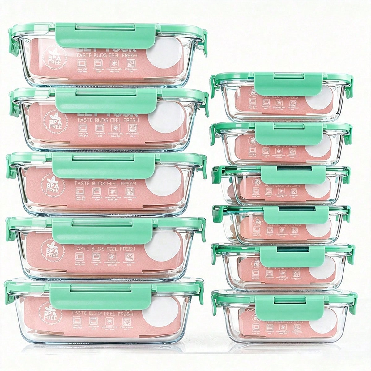 10개입 유리 식품 보관 용기, 뚜껑이 있는 밀폐형 식 - Meal Prep Glass 리뷰 및 가격