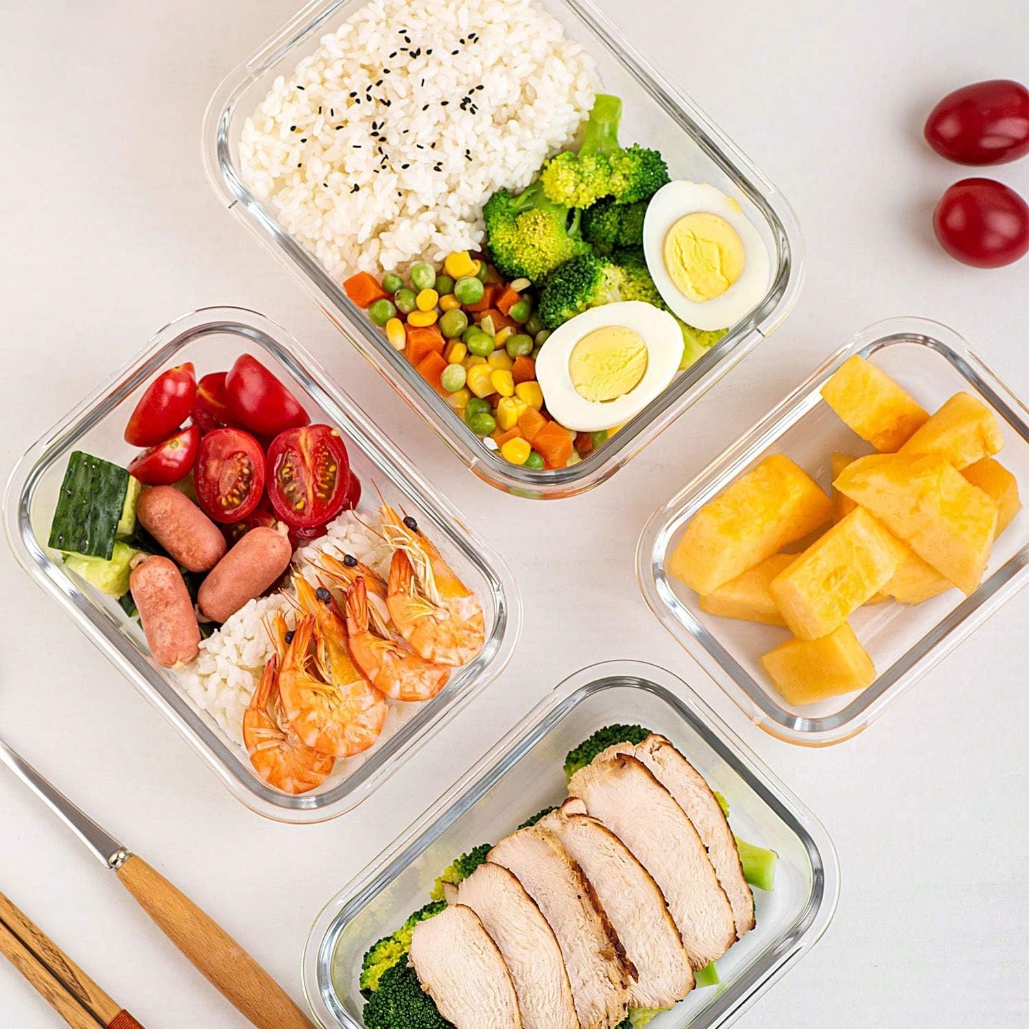 10개입 유리 식품 보관 용기, 뚜껑이 있는 밀폐형 식 - Meal Prep Glass 리뷰 및 가격