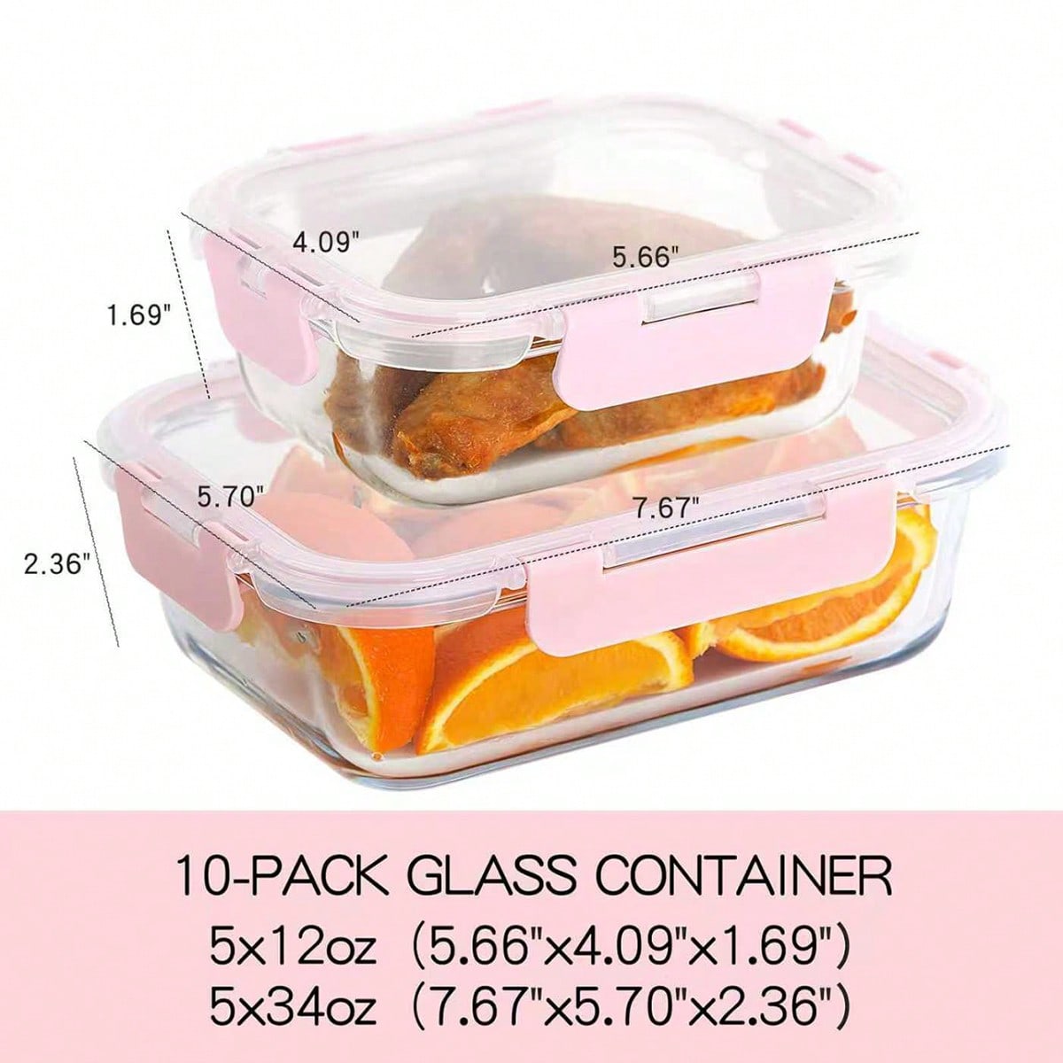 10개입 유리 식품 보관 용기, 뚜껑이 있는 밀폐형 식 - Meal Prep Glass 리뷰 및 가격