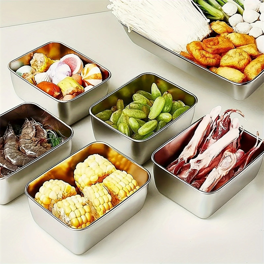 1/3/5pcs 스테인레스 스틸 식품 보관 상자 뚜껑이 - Meal Prep Glass 리뷰 및 가격